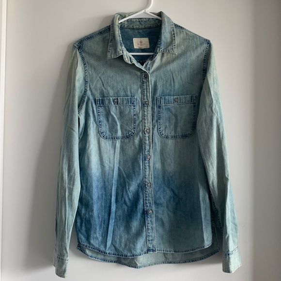 Ag Adriano Goldschmied Tops - AG jeans denim button up long sleeve medium